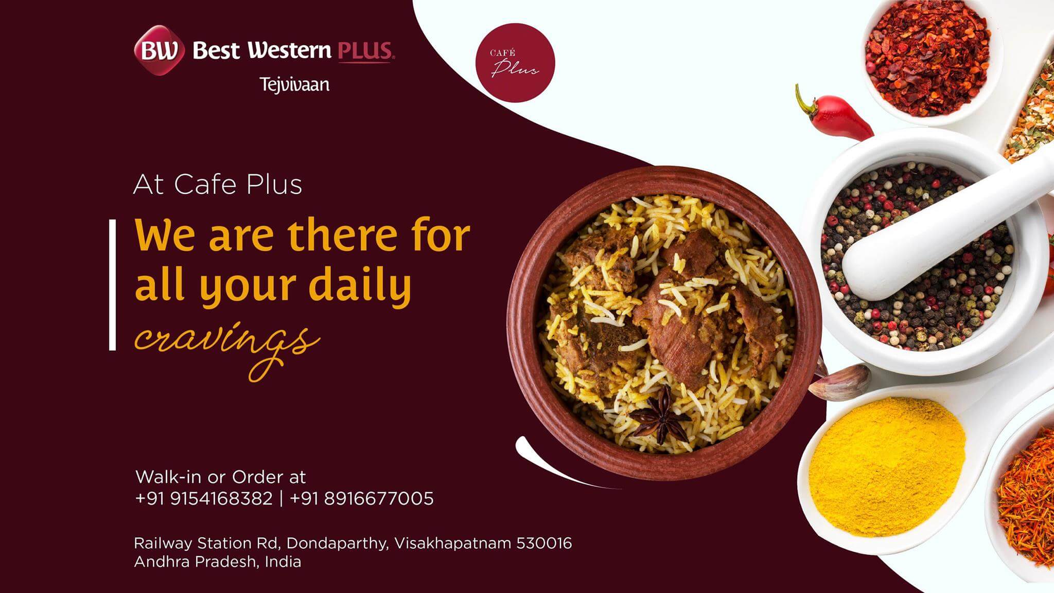 We Are There for All Your Daily Carvings - Best Western Plus Hotel Tejvivaan Cafe Plus